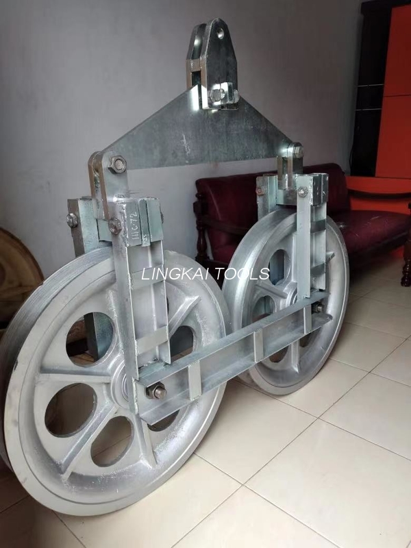 پاور لائن کی تعمیر کے لیے سنگل کنڈکٹر ٹینڈم شیو سٹرنگنگ بلاکس