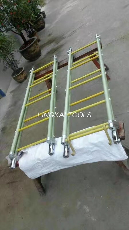 اوور ہیڈ لائن ٹاور کی تنصیب کے لیے فائبر گلاس سے موصل روشنی کی سیڑھیاں