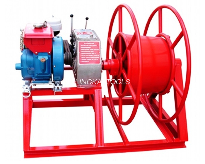 3600rpm سپیڈ 5 ٹن پاور پلر ونچ وائر ٹیک اپ GX160 پٹرول انجن کے ساتھ
