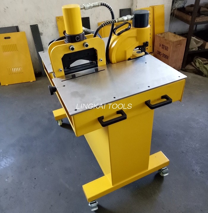 چھدرن موڑنے کو کاٹنے کے لیے 220V 50HZ ہائیڈرولک کرمپنگ ٹول بس بار پروسیسر